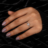 Radiant Cut Moissanite Diamond Solitaire Engagement Ring