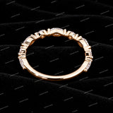 Marquise And Round Cut Moissanite Diamond Band In Half Eternity Band