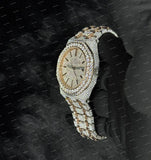 Fully Bust Down Moissanite Diamond Studded Moissanite Watch