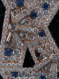 Hip Hop VVS Moissanite Brilliant Cut Iced 925 Sliver Custom 3D Letter Name Claw Setting Pendant
