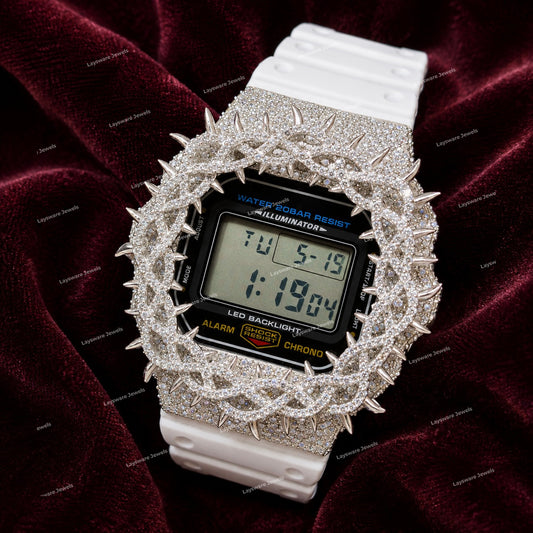 Men's Luxury Moissanite Diamond Watch With Rubber Strap Premium Sparkle Designer Inspired Timepiece