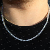 Premium Iced Out VVS Moissanite Dimaond 925 Sterling Silver Tennis Chain For Unisex
