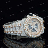 Luxury Iced Chronograph Watch with Moissanite Diamond Bezel Pave Dial and Fully Iced Watch