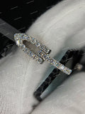 Iced Out Moissanite Diamond Prong-Set Rimless Shades in Teal Sunglasses