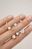 Personalized 925 Sterling Silver Moissanite Diamond Stud Earrings VVS Clarity Round Cut 4 Prong Setting Jewelry