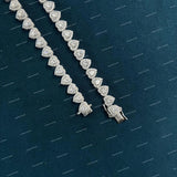 Luxury Hip Hop Jewelry Men Heart Shape Cuban Necklace Sterling Silver 925 VVS Moissanite Diamond Chain