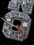 Creative Hip Hop Custom Iced Moissanite Name Pendant 925 Sterling Silver Personalized Claw Setting Party Jewelry