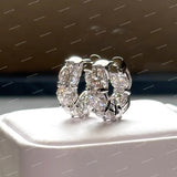 S925 Sterling Silver Moissanite Diamond Huggie Earrings Fine Jewelry