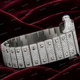 Snow White Iced Out Moissanite Diamond Skeleton Watch Custom Premium Luxury Fashion Timepiece