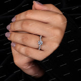 Personalized Round Cut Moissanite Diamond Engagement Ring with a Modern Twist