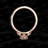 Custom Three Stone Round Cut VVS Moissanite Diamond Engagement Ring