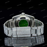Full Iced Out Red Numerals VVS Moissanite Diamond Buss Down Watch