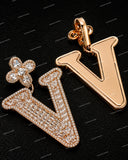 Custom Moissanite Diamond Name Letter Pendant Hip Hop Style Rose Gold 925 Sterling Silver Initial Pendant