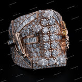 Personalized Letter Ring  S925 Silver VVS Moissanite Diamond Hip Hop Men's Ring