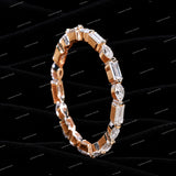 Luxury Alternating Marquise and Baguette Cut VVS Moissanite Diamond Stylish Wedding Band