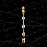 Floating Bubble Moissanite Diamond Wedding Band Round Diamond Band