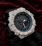 Luxury Moissanite Diamond Style Watch for Men's Premium Sparkle Finish Bold Designer Look & Statement Wristwear