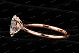 Custom Oval Cut VVS Moissanite Diamond 925 Sterling Sliver Solitaire Engagement Ring
