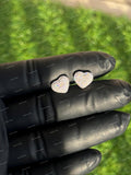 Heart Stud Earrings 925 Sterling Silver Moissanite Cluster Trendy Design