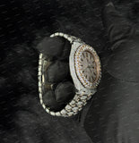 Premium Full Iced Rose Gold Tone Moissanite Diamond Watch Luxury Street Style