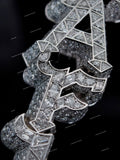 Themed Moissanite Pendant Letter Hip Hop Style S925 Silver Ice Out Moissanite Vertrical Letter Pendant