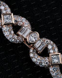 New Design Infinity Cuban Link Chain 925 Solid Silver VVS Moissanite Hip Hop Statement Man Necklace