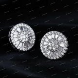 925 Sterling Silver Moissanite Diamond Gold Plated Fine Stud Earrings Screw Back Design