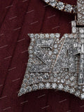 Personalized Letter Pendant 925 Sliver Moissanite Diamond Name Hip Hop Men's Jewelry