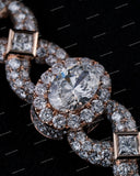 Iced Out Moissanite Diamond 925 Sterling Silver Infinity Chain