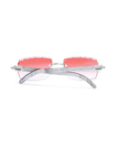 Luxury VVS Moissanite Diamond Iced-Out Rimless Gradient Sunglasses