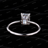 Radiant Cut Moissanite Diamond Solitaire Engagement Ring