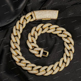 Fashion Moissanite 10mm Baguette Cut Claw Setting Trendy 925 Silver Statement Hip Hop Necklace