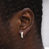 Luxury S925 Sterling Silver Moissanite Diamond Hoop Earrings VVS Clarity Iced Out Hip Hop Unisex Jewelry