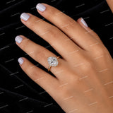 Premium Custom Oval Cut VVS Moissanite Diamond 925 Sterling Sliver Ring