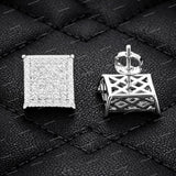 New Hip Hop S925 Sliver Jewelry Men's Brilliant Cut  Moissanite Earrings