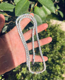 Hip Hop Luxury 925 Silver Brilliant Cut VVS Moissanite Tennis Chain Necklace