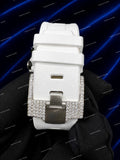 Snow White Iced Moissanite Watch With Rubber Strap Custom Premium Luxury Hip Hop Fashion