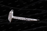 Luxury Pear Cut VVS Moissanite Diamond Halo Engagement Ring