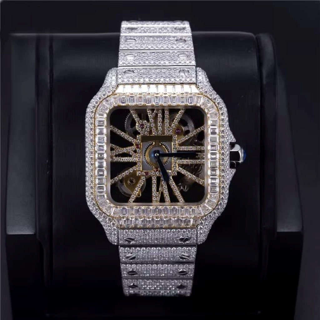 Iced Out Full VVS Moissanite Diamond Stainless Steel Watch
