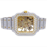 Iced Out Cartier Stainless Steel VVS Moissanite Diamond Watch