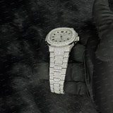 41MM Fully White Tone Iced Out VVS Moissanite Diamond Hip Hop Watch for Men