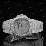 Hugh End Iced Out Glass Dial VVS Moissanite Diamond Automatic Watch