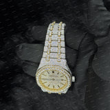 Top Selling Moissanite Diamond Analog Watch Mens Statement Timepiece