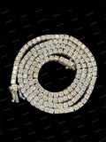 Tennis Chain with S925 Silver VVS Round Moissanite Diamond Hip Hop Nacklace