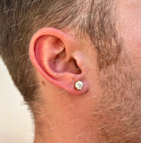 Trendy Design VVS Moissanite Stud Earrings Claw Setting Cut 4 Prong 925 Silver Earring