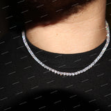 Premium Iced Out VVS Moissanite Dimaond 925 Sterling Silver Tennis Chain For Unisex