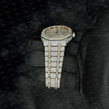 Fully Bust Down Moissanite Diamond Studded Moissanite Watch