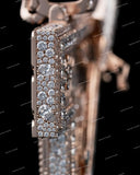 Iced Letter Z Pendant Jet Design Baguette Cut VVS Moissanite Diamond Pendant