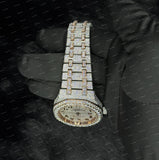 Luxury Rose Gold With Arabic Numerals Moissanite Diamond Watch Custom Fashion Style