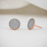925 Sterling Silver Iced Full Pave D Color VVS Moissanite Stud Earrings